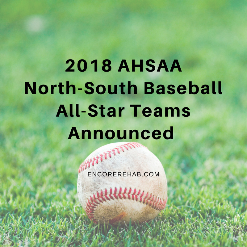 Used baseball sitting on grass field with 2018 AHSAA North-South Baseball All-Star Teams Announced on photo