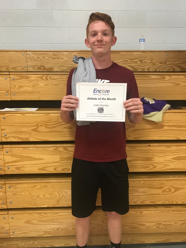 Josh Stanley, Athlete of the Month for Hanceville High School and Encore Rehabilitation-Cullman.