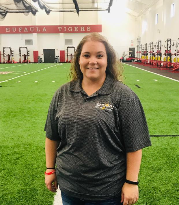 Encore Sports Medicine Athletic Trainer Jessica McManus at Eufaula High School
