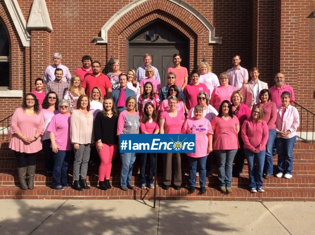 Encore Rehabilitation Corporate Offices Celebrates National Breast Cancer Awareness Month with a Pink Out Day! #EncoreRehab #IamEncore