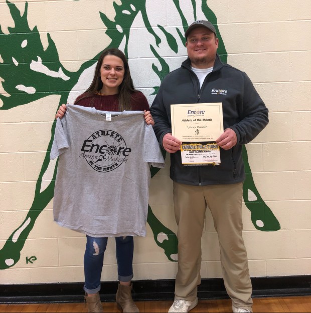 Sydney Dunkin is Athlete of the Month for Holly Pond High School and Encore Rehabilitation-Cullman