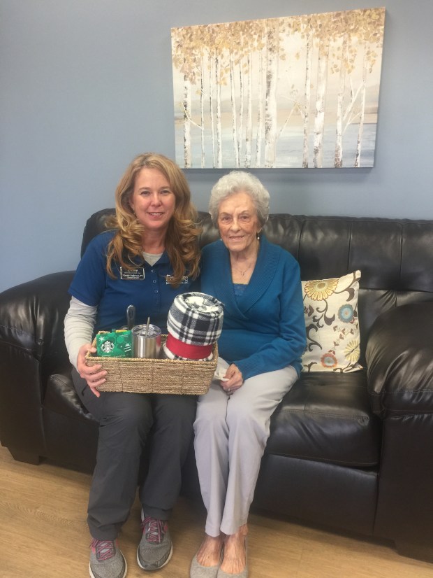 Billie Shirah is the Gift Basket Winner for Encore Rehabilitation-Dothan East