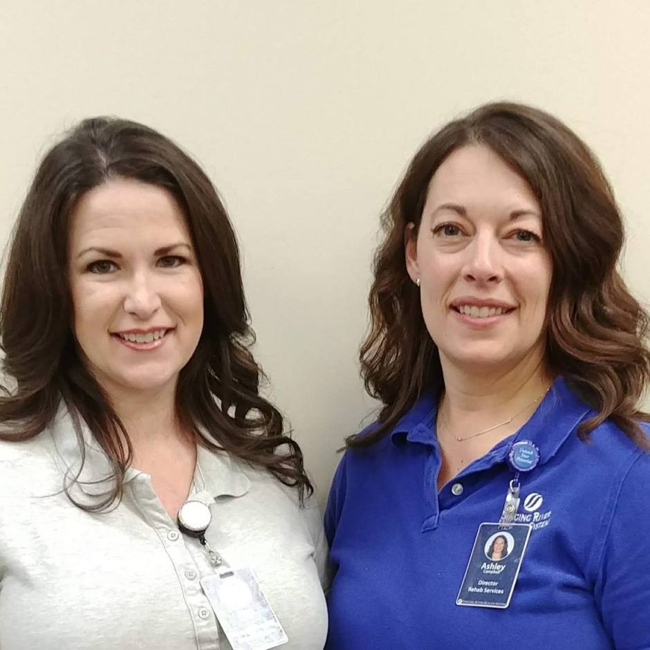 Physical Therapists Amy Farrar and Ashley Campbell with The Center for Dizziness and Balance-D'Iberville #EncoreRehab