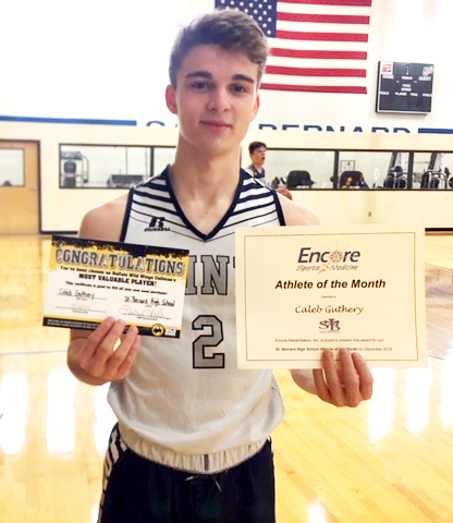 Caleb Guthery is Athlete of the Month for Saint Bernard Preparatory School and Encore Rehabilitation-Cullman #EncoreRehab