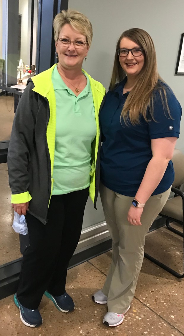 Encore Rehabilitation-Dothan Patient of the Month Debra Casey with Physical Therapist Assistant Summer Reynolds #EncoreRehab