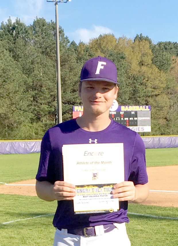 Luke Yarbrough is Athlete of the Month for Fairview High School and Encore Rehabilitation-Cullman