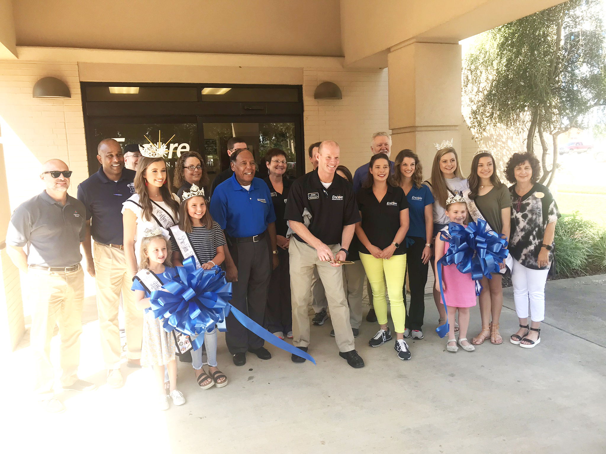 Clinic Director Randy Riley cuts the ribbon at Encore Rehabilitation-Enterprise #EncoreRehab