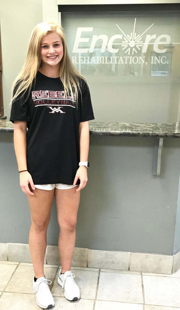 Cailey Barbee is Athlete of the Month for Encore Rehabilitation-Decatur