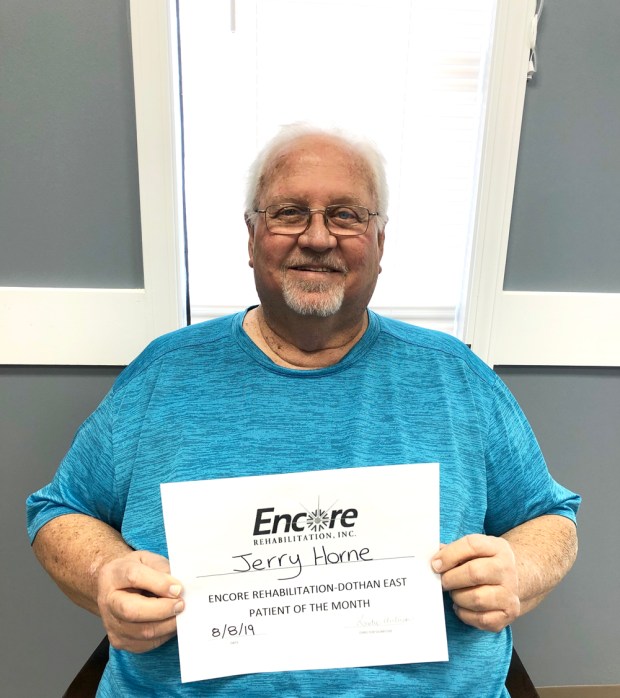 Jerry Horne is Patient of the Month for Encore Rehabilitation-Dothan East #EncoreRehab