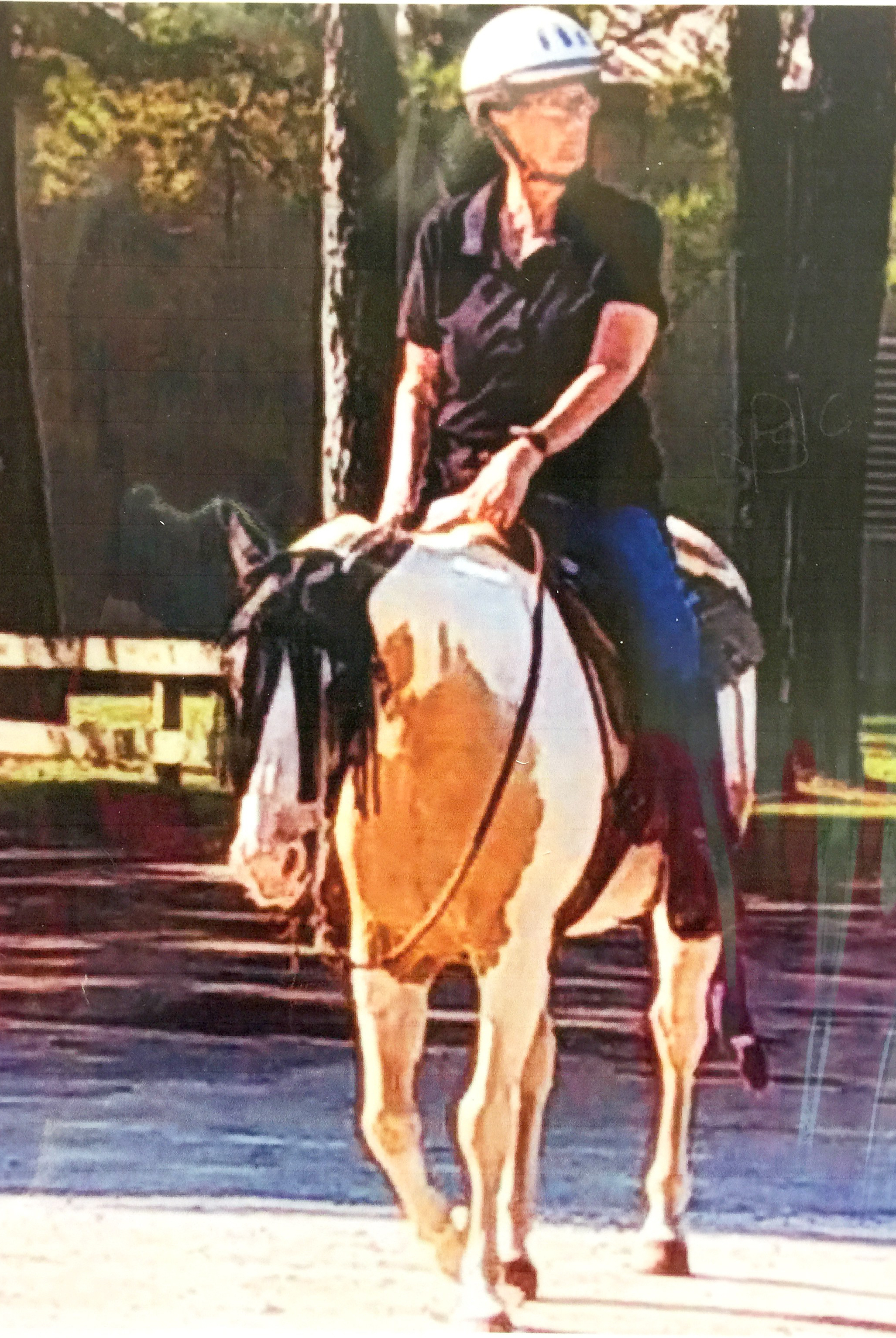 Pat Roach riding horses again! Taking care of her horses again was the motivation behind Ms. Roach's commitment to work hard in Physical Therapy at Encore Rehabilitation-Enterprise! #EncoreRehab