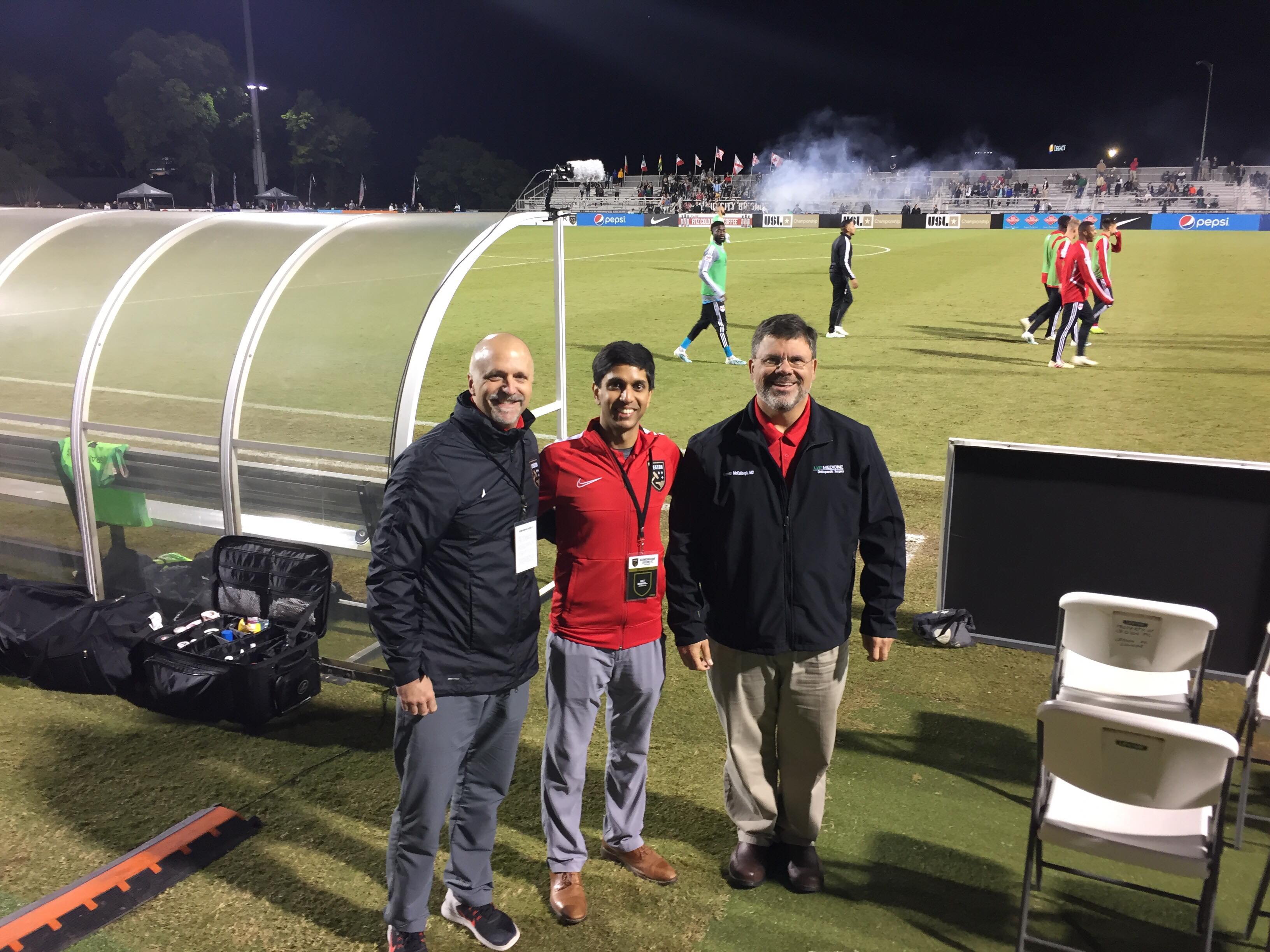 On the sideline of the Birmingham Legion FC with #EncoreSportsMedicine