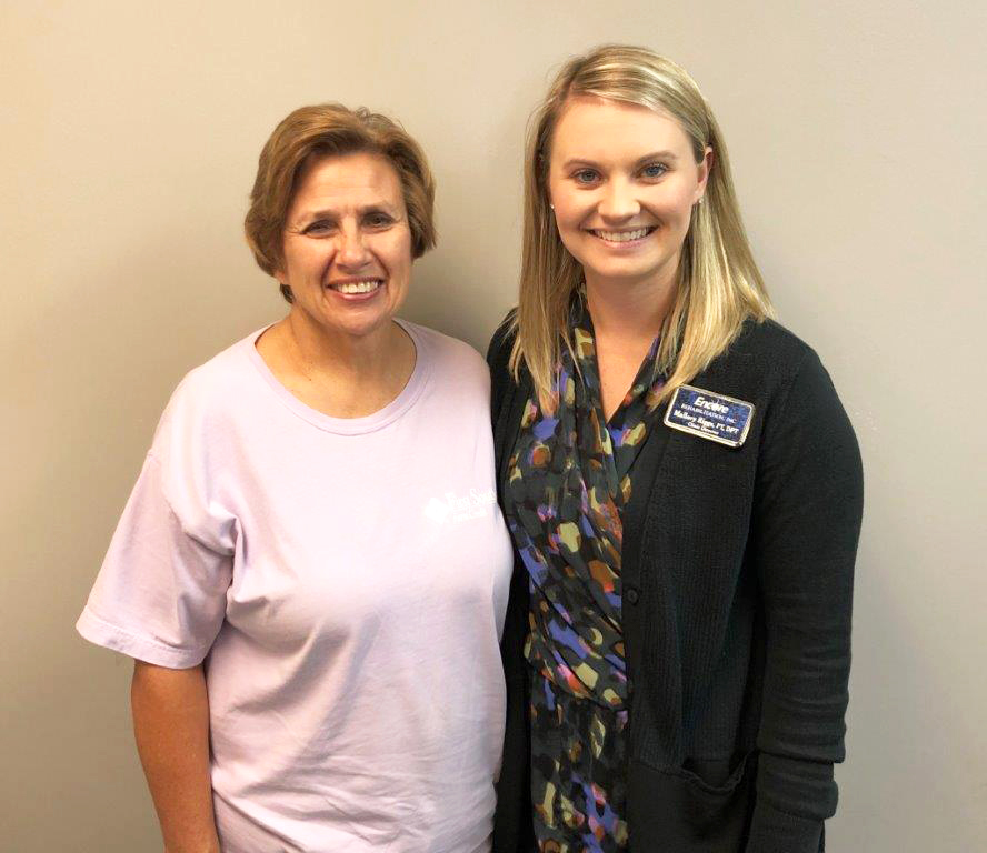Patient of the Month Carol Welborn with Encore Rehabilitation-Moulton Clinic Director Mallory Riggs, PT, DPT #EncoreRehab