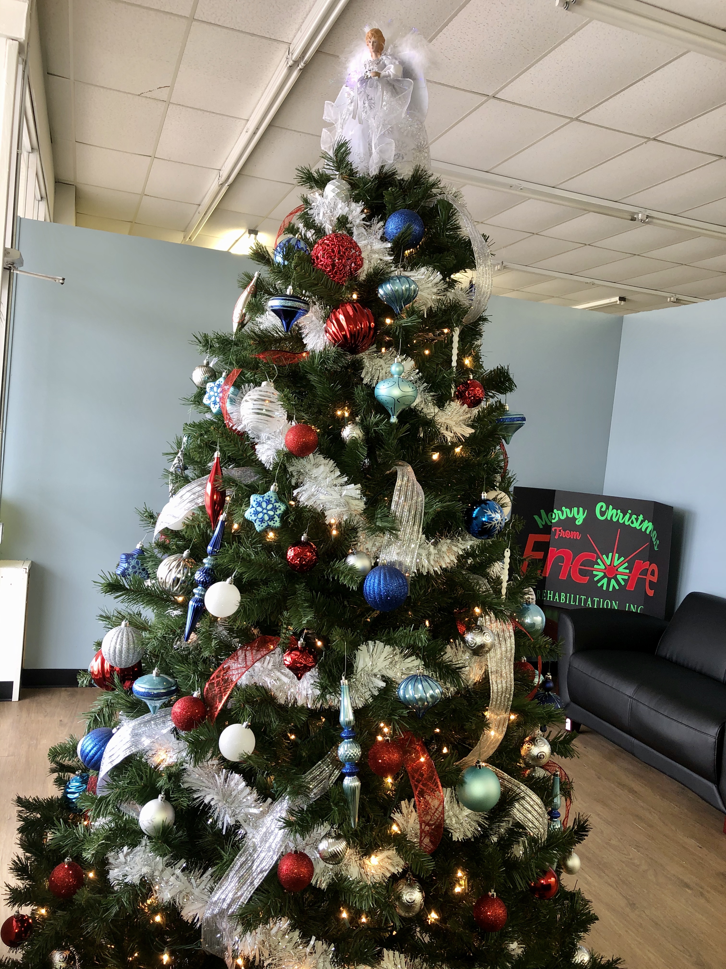 Christmas tree at #EncoreRehab Opp!