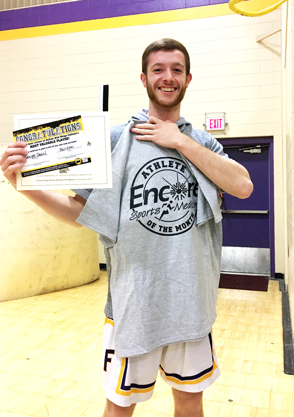 Sawyer Daniel is Athlete of the Month for Fairview High School and #EncoreRehab Cullman