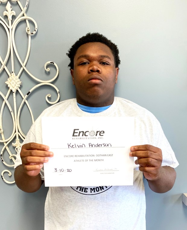 Kelvin Dwayne Anderson, Jr. is Athlete of the Month for #EncoreRehab Dothan East