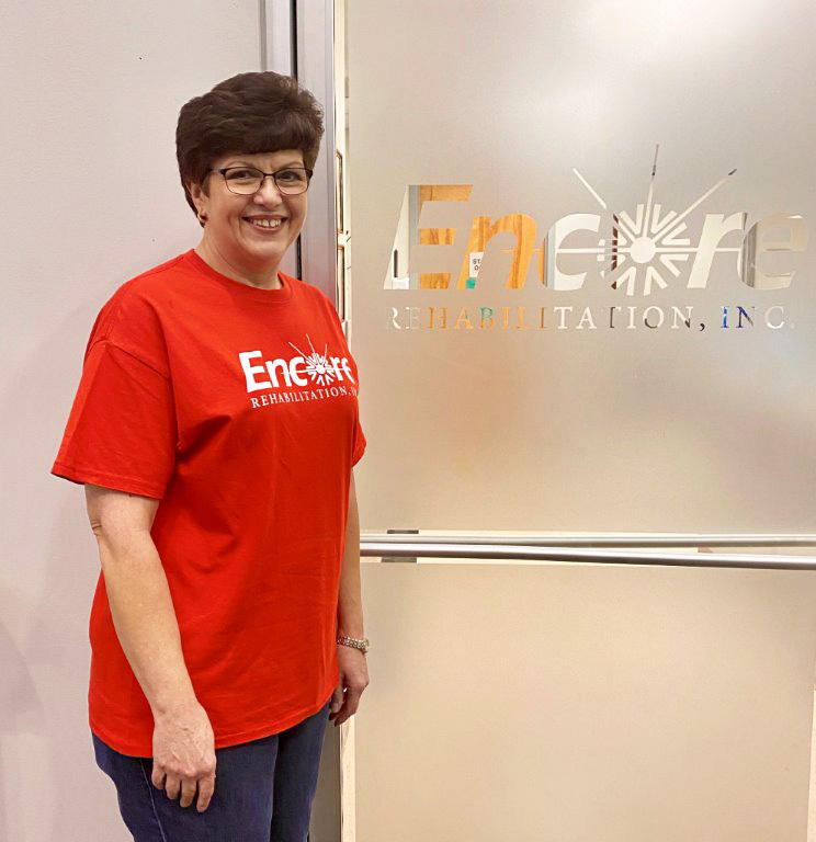 Sheri White is Patient of the Month for #EncoreRehab Winfield
