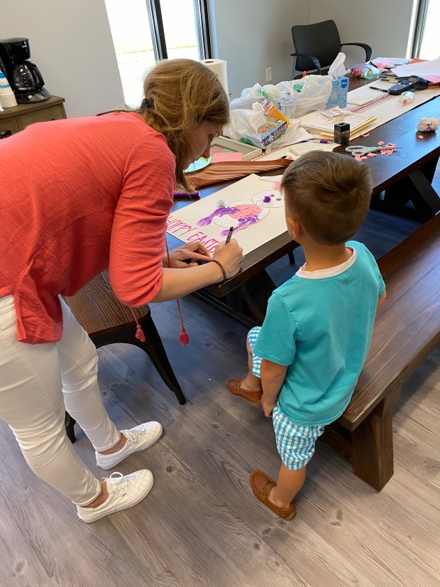 Easter Bunny art makes therapy even more fun! #EncoreRehab West Mobile
