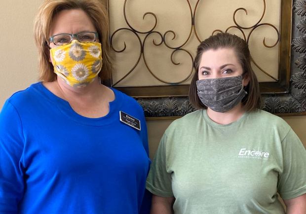 Clanton Staff COVID 19 masks April 2020