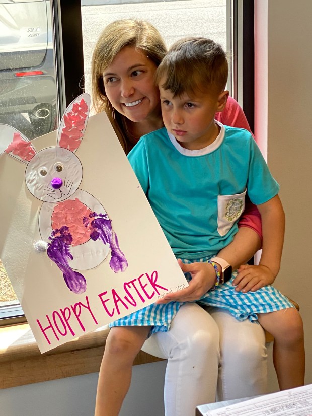 Easter Bunny art makes therapy even more fun! #EncoreRehab West Mobile