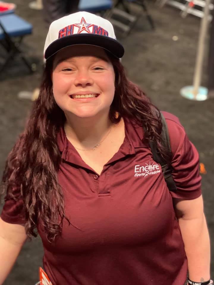 Happy National Athletic Training Month to #EncoreSportsMedicine Athletic Trainer Ellynn Rolett with #EncoreRehab Gordo!